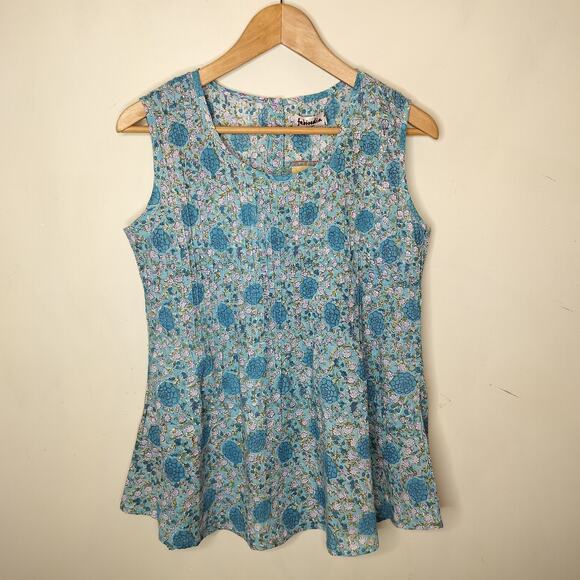 Fab India Floral Cotton Top Tank - Picture 1 of 10